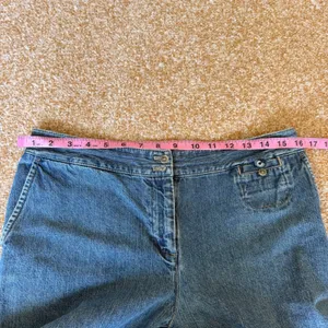 J.Jill Vintage Genuine Fit Capri Cropped Denim Jean Blue 100% Cotton 6 Cuffed thumbnail 6