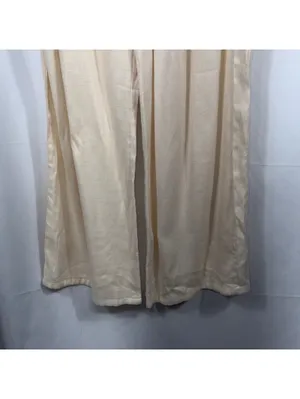 Women’s Cream Smocked Waist Wide Leg Lounge Pants Size M thumbnail 4