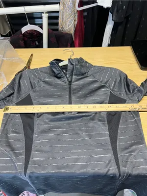 Tek Gear DryTek Gray‎ Striped Quarter Zip Running Top Size M thumbnail 8
