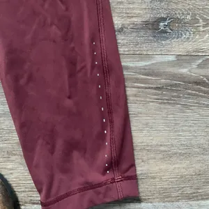 Lululemon Burgundy High-Waisted Leggings 4 thumbnail 2