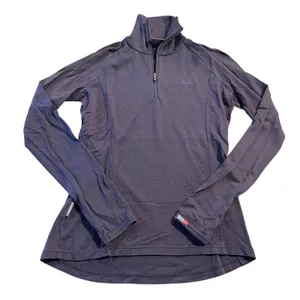 Icebreaker Bodyfit 260 Merino Wool Top Women Small Purple Quarter Zip Base Layer thumbnail 1