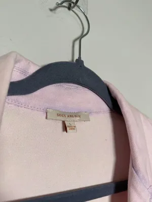 Free People Light Pink Denim Short Sleeve Jumpsuit with Belt thumbnail 3