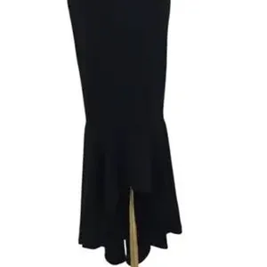 NWT Lulus Elegant Grace Sleeveless Tiered Halter High-Low Maxi Dress L Black thumbnail 4