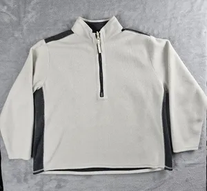Eddie Bauer Reversible Long Sleeve 1/4 Zip Sweater Womens Size XL Gray/Cream thumbnail 1