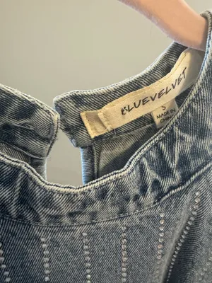 Denim rhinestone top Blue thumbnail 2