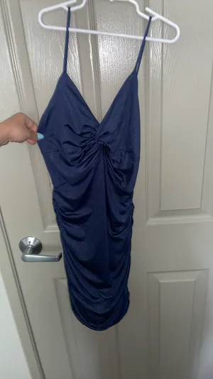 Lucy in the Sky Mini Dress Blue Sequin thumbnail 3
