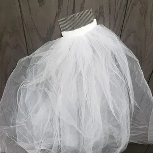 Wedding bridal veil with comb hair piece thumbnail 1