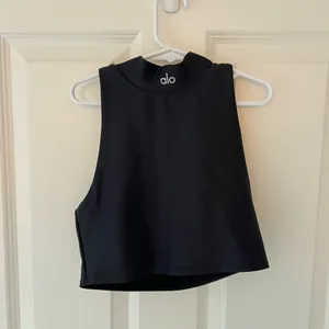 Alo Yoga Black Open Back Top - Sports Bra thumbnail 4