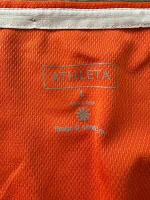 Athleta Bright Orange Scoop Neck Performance Tank thumbnail 3