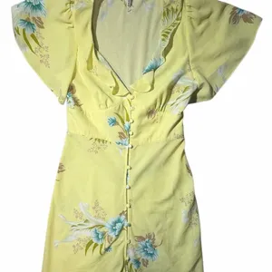 Urban Outfitters Heartmelter Midi Party Floral Button Front V-neck Dress Medium thumbnail 6