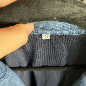 Navy & Blue Denim Corduroy Look Shacket Button Up Shirt S thumbnail 4