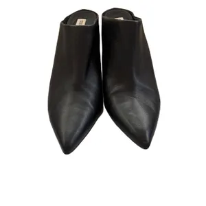 Steve Madden Barrie Addison Black Leather Mules Pointed Toe Size‎ 9 Chunky Heel thumbnail 6