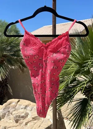 Victoria's Secret PINK Floral Bodysuit thumbnail 1