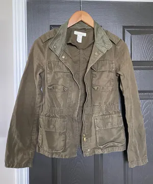 Olive Green  Utility Jacket thumbnail 1