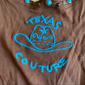 Texas Couture Small Tshirt Top Brown thumbnail 9