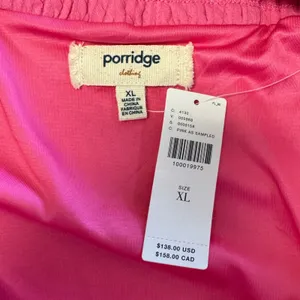 NWT Anthropologie Porridge Antonia Twist-Front Ribbed Pink Maxi Dress XL Stretch thumbnail 7