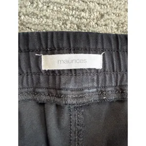Maurice's Womens Black Cargo Jogger Pants‎ Size L Regular Utility Drawstring Stretch thumbnail 3