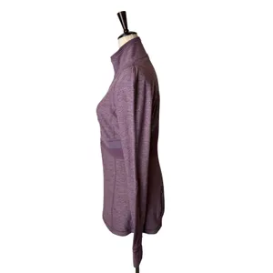 Lululemon Run Stay Warm Half Zip Women 8 Purple Heathered Pullover Athleisure‎ thumbnail 4