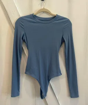 American Eagle Blue Long Sleeve Bodysuit thumbnail 1