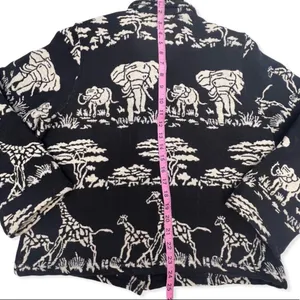 Vintage New Identity Elephant & Giraffe Safari Print Tapestry Jacket thumbnail 11