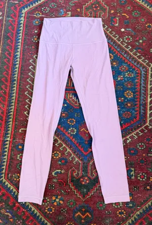 Lululemon Leggings Align Ribbed High-Rise‎ Pant 25" Pink Nulu thumbnail 1