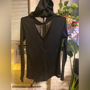 ALALA Flyweight Hoodie Tee Black Small Mesh Activewear Top thumbnail 5