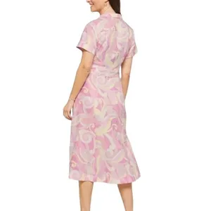 HILL HOUSE Candy Kaleidoscope The Lily Button Down Linen Shirt Dress size XS thumbnail 2