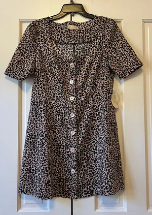 NWT Altar’d State Rosalyn Animal Print Button Front Dress thumbnail 1