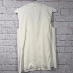 Nicole Miller Artelier Women's Sleeveless White Vest Small NWT thumbnail 5