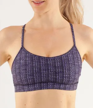 Lululemon Flow Y Sports Bra. Size: 6. Color: Ziggy Wee Purple. thumbnail 1