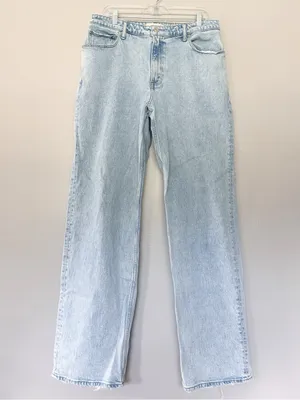 Abercrombie Curve Love 90s Relaxed High Rise Jeans Light Wash 32/14 XL Length thumbnail 5