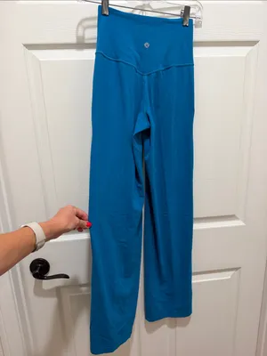 Lululemon Align High-Waist Wide-Leg Hawaiian Blue Soft Yoga 31” Pants Size 0 thumbnail 5