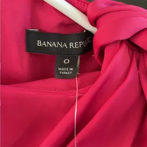 NWT Banana Republic Tie Neck Sleeveless Sheath Midi Dress Fuchsia size 0 thumbnail 5