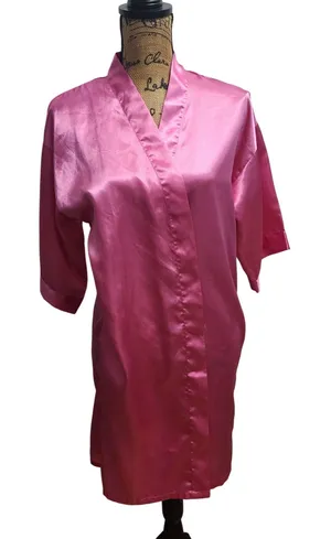 Kimono Robe Short Pink‎ Lightweight Sleepwear Loungewear Small thumbnail 1