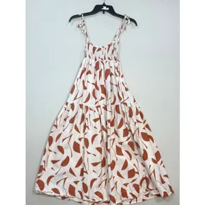 ASTR Marlene rust abstract midi Dress Small thumbnail 7