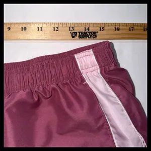 BCG Running Shorts Womens Large Burgundy Pink Side Stripe Athletic Gym‎ thumbnail 4