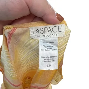 L*Space Clara‎ V-Neck Double Tiered Maxi Dress Yellow Orange Stripe Size Small thumbnail 12
