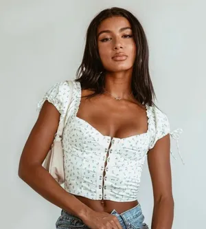 Princess Polly Floral Crop Top thumbnail 1