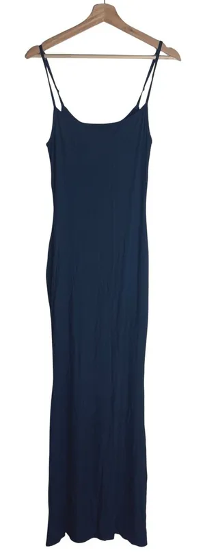 SKIMS Soft Lounge Long Slip Women's Ribbed Maxi Dress Navy XL thumbnail 1