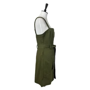 Storia Utility Dress A-line Pockets Button Front Olive Green Women’s Size L NWT thumbnail 3