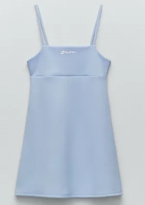Zara x lotto collaboration dress powder baby blue size M coquette trendy tennis thumbnail 1