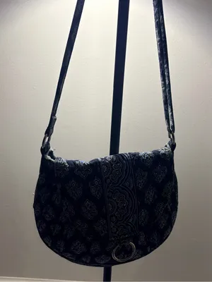 Vera Bradley Quilted Paisley Crossbody Bag - Black thumbnail 4