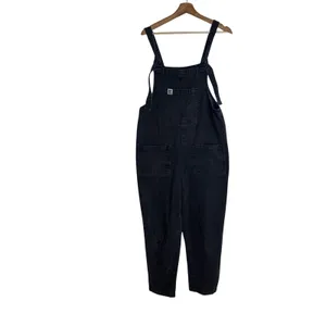 Lucy & Yak Women's Original Dungaree Black Organic Denim Overalls S/R thumbnail 2