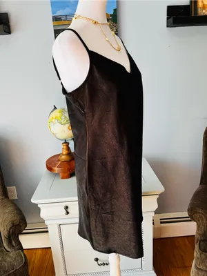 Gilly Hicks Black Slip Dress Size Medium V Neck Minimalist Y2K Festival thumbnail 3