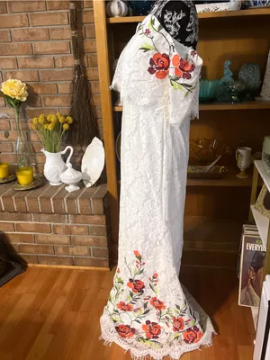 The Clothing Company Floral Embroidered Lace Off Shoulder Dress Size L thumbnail 9