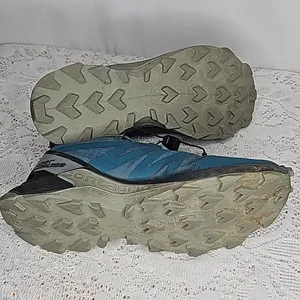 Salomon Supercross Contagrip ortholite blue gray athletic running shoes sz 7 thumbnail 9