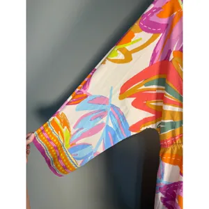 Emma & Michele XL Tropical Floral Boho Resort Maxi Dress Bell Sleeve‎ thumbnail 8