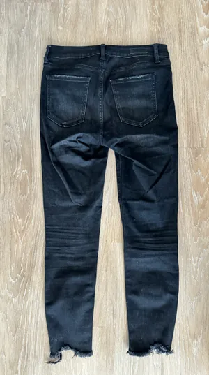 Just USA Black Cropped Slim Straight Leg Jeans thumbnail 4