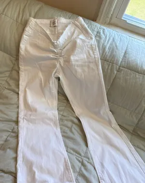 BDG Urban Outfitters V-Front Ruched Flare Jeans White Size 29 Exc Cond thumbnail 1