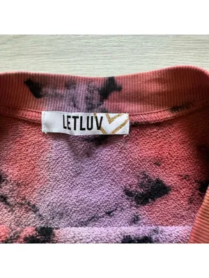 Anthropologie LETLUV Retro Artsy Eco Aesthetic Cotton Tie Dye Crewneck small thumbnail 3